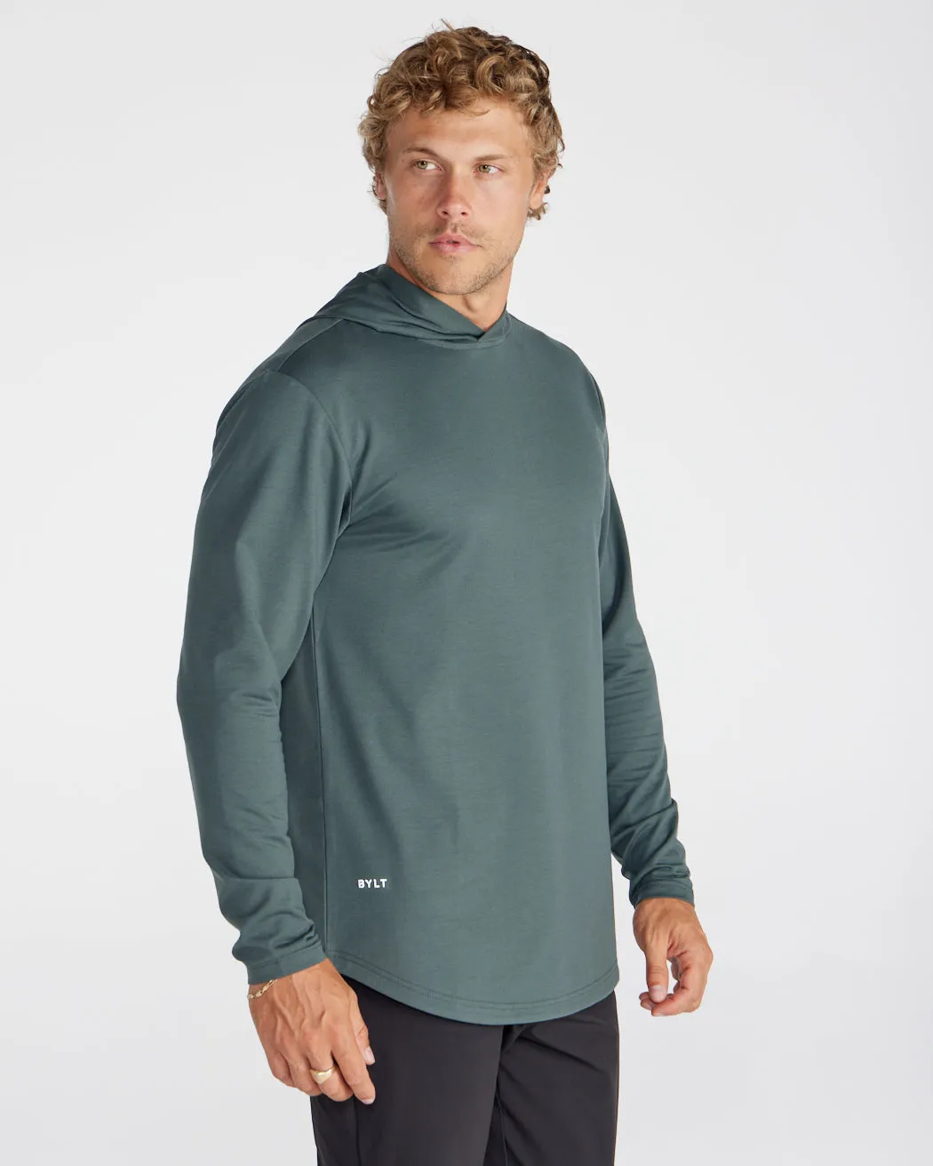 Hooded Drop-Cut Long Sleeve