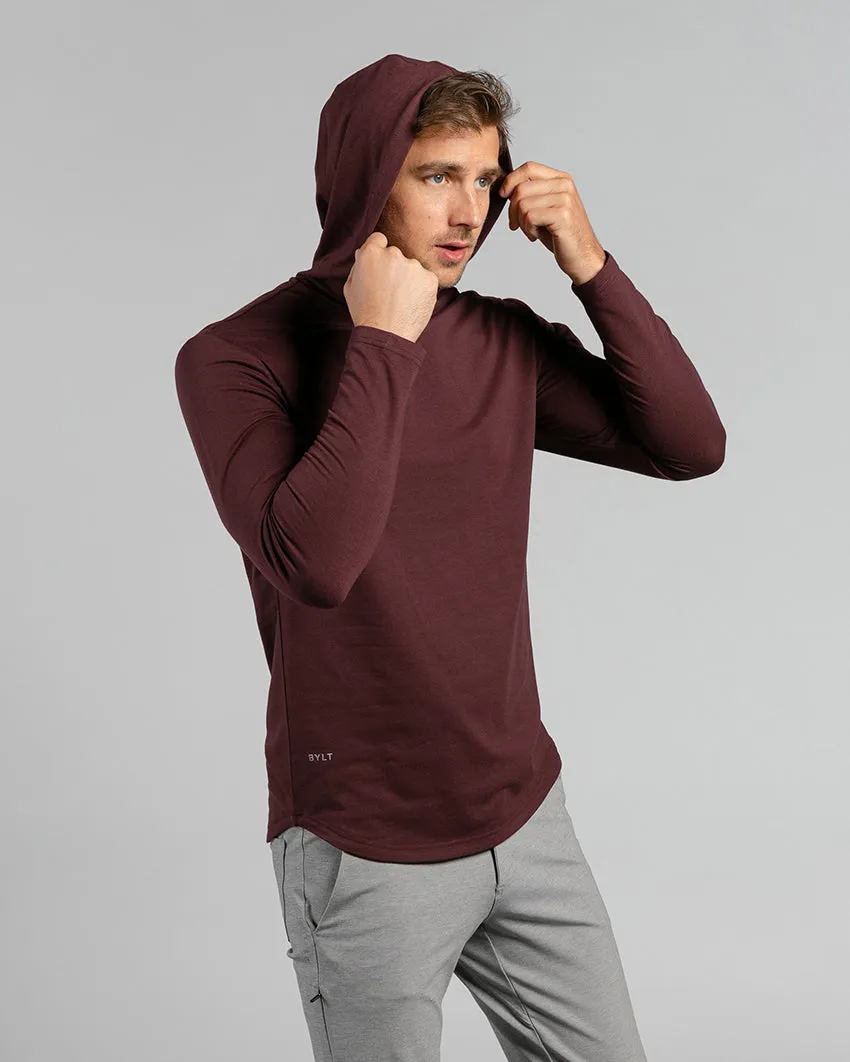 Hooded Drop-Cut Long Sleeve