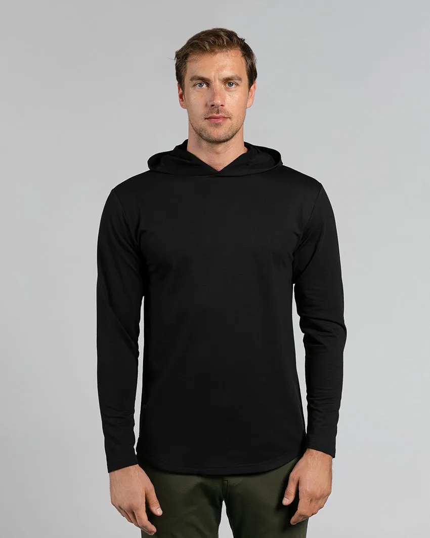 Hooded Drop-Cut Long Sleeve