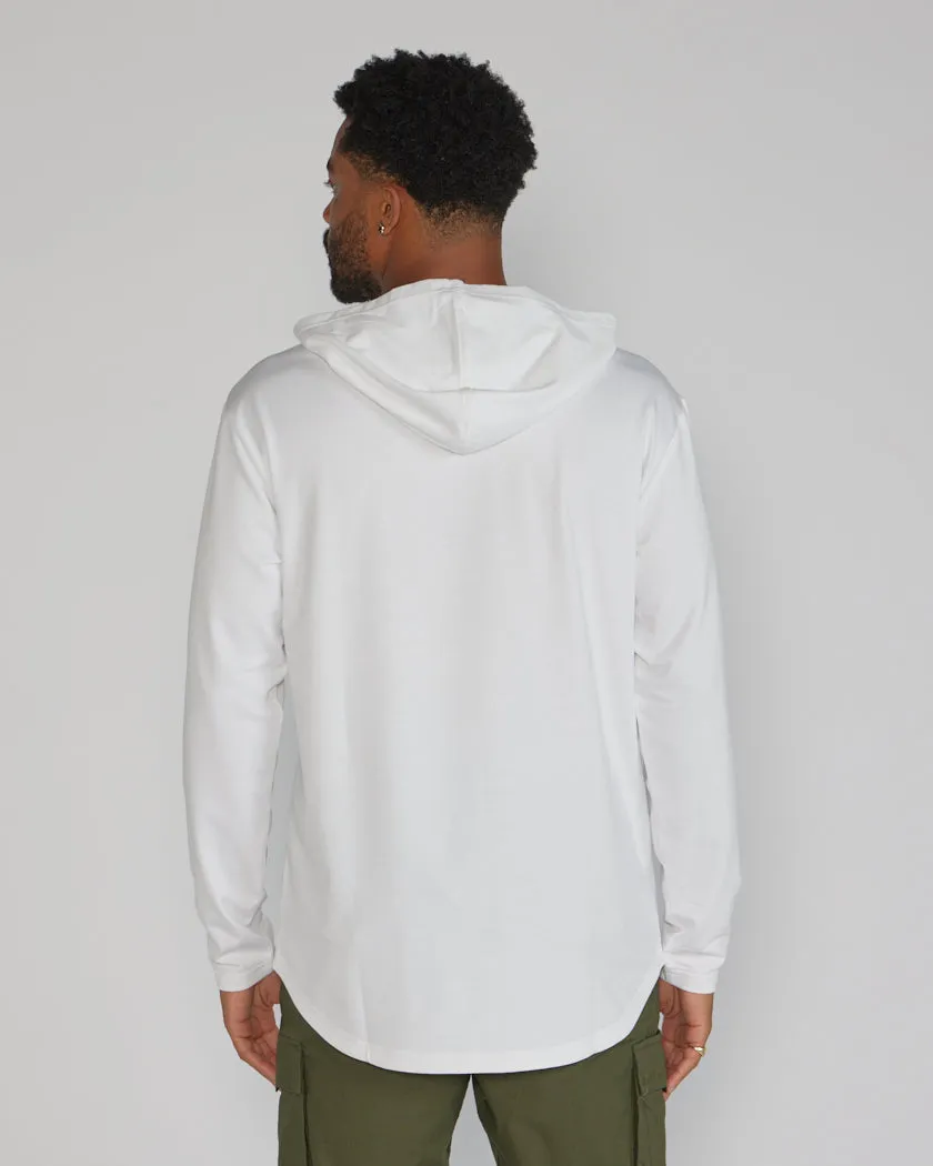 Hooded Drop-Cut Long Sleeve