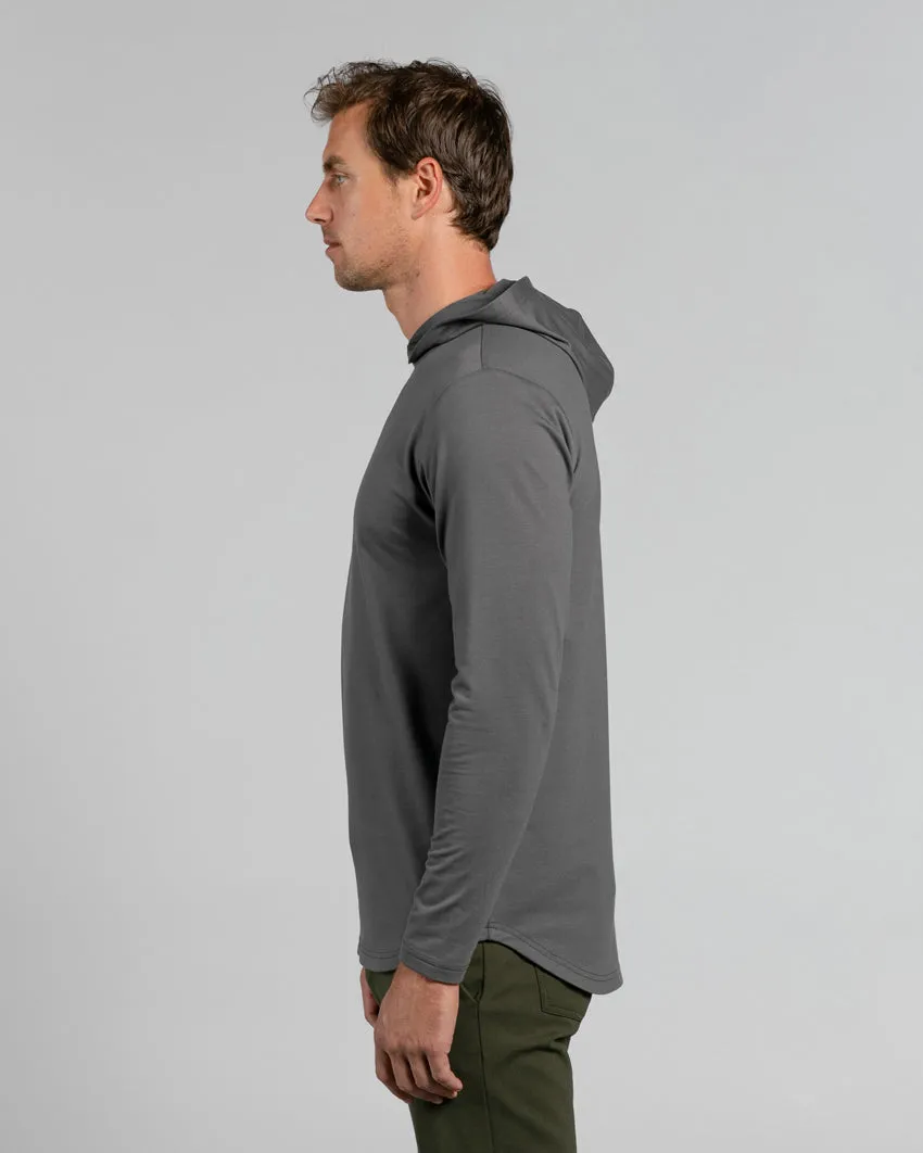 Hooded Drop-Cut Long Sleeve