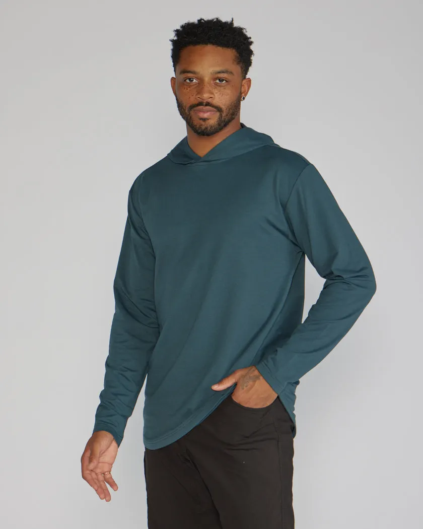 Hooded Drop-Cut Long Sleeve