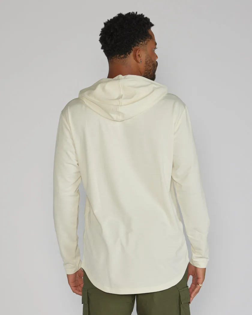 Hooded Drop-Cut Long Sleeve