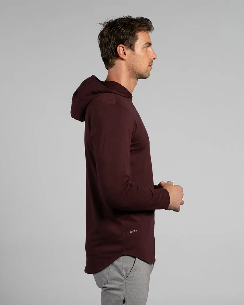 Hooded Drop-Cut Long Sleeve