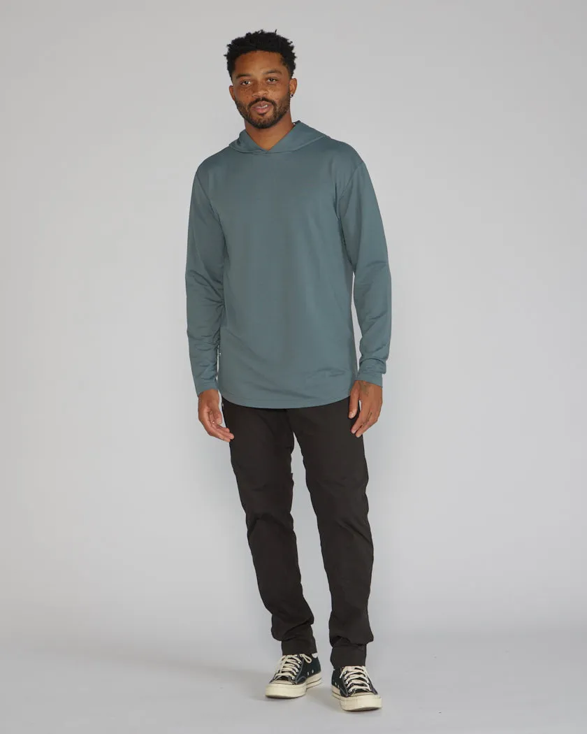 Hooded Drop-Cut Long Sleeve