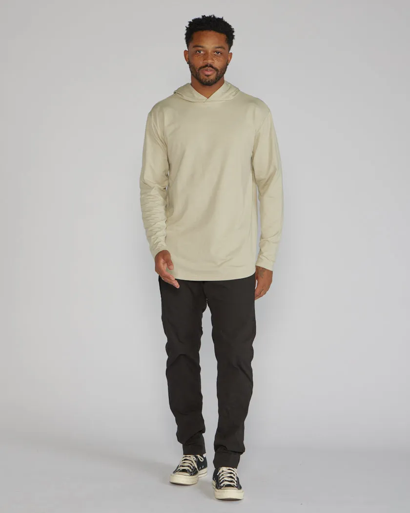 Hooded Drop-Cut Long Sleeve