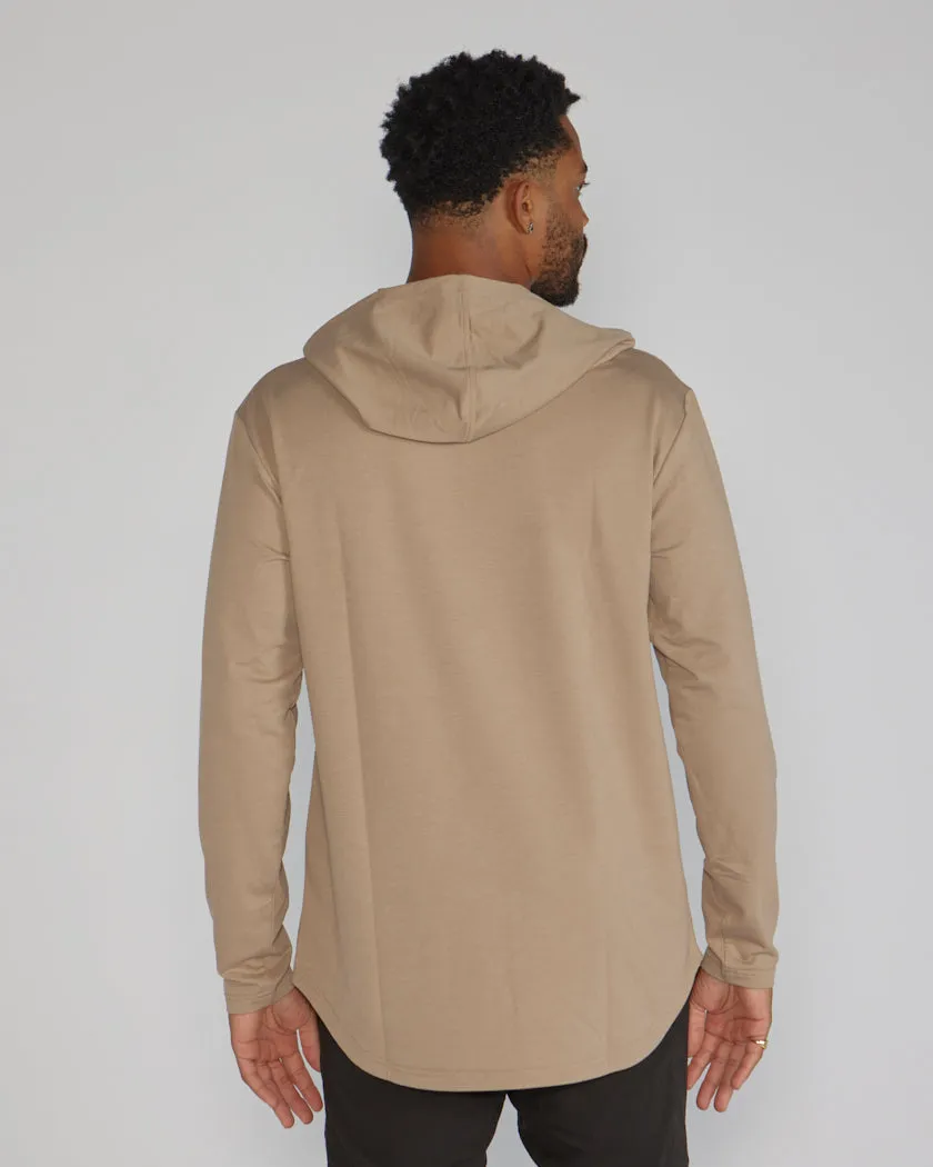 Hooded Drop-Cut Long Sleeve