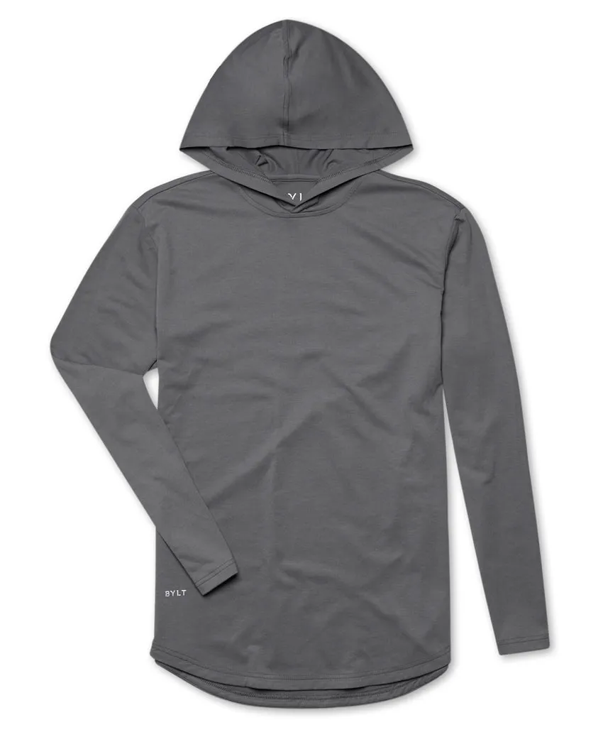 Hooded Drop-Cut Long Sleeve