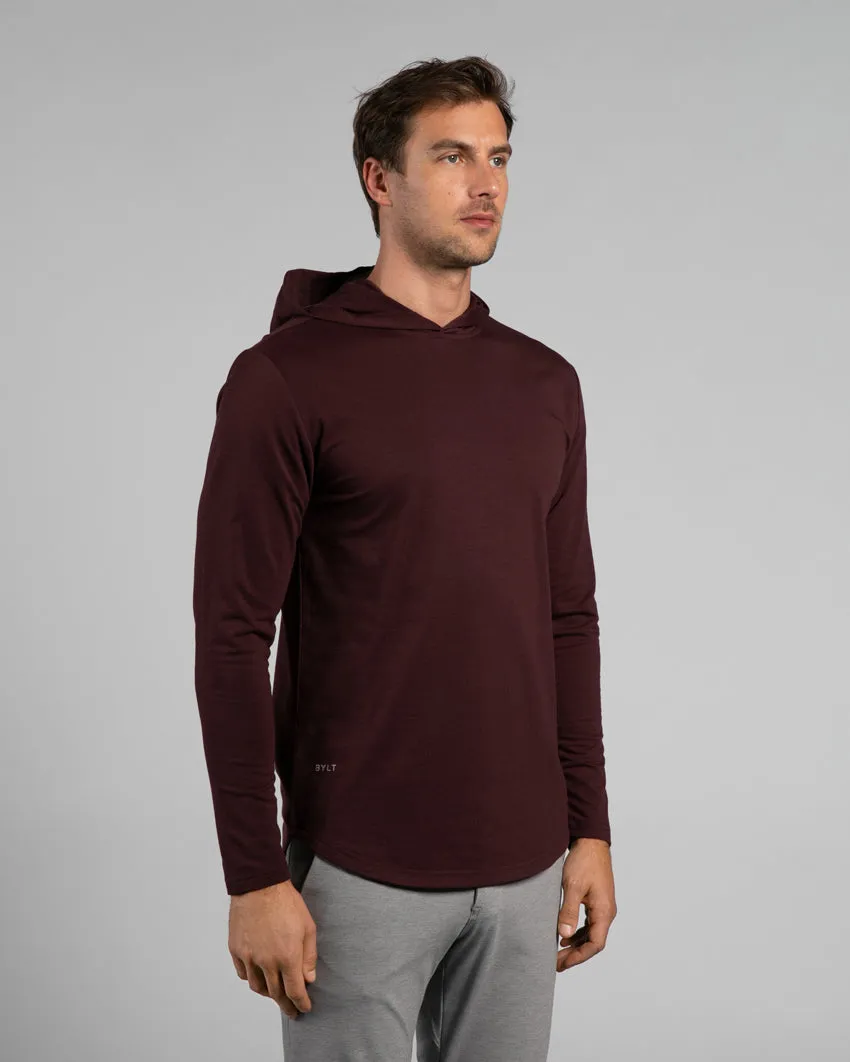 Hooded Drop-Cut Long Sleeve