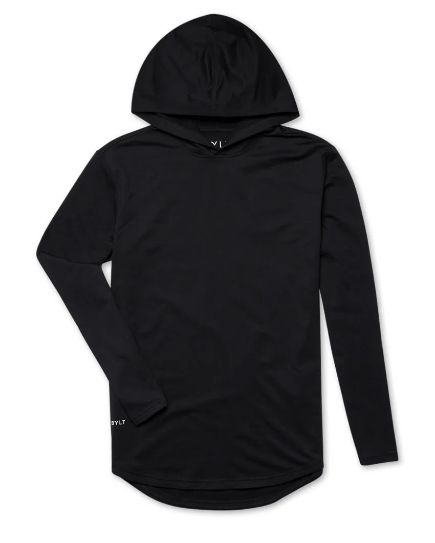 Hooded Drop-Cut Long Sleeve