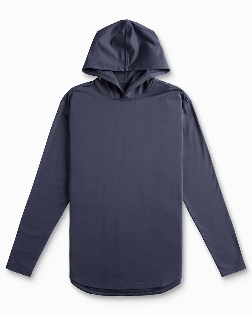 Hooded Drop-Cut Long Sleeve