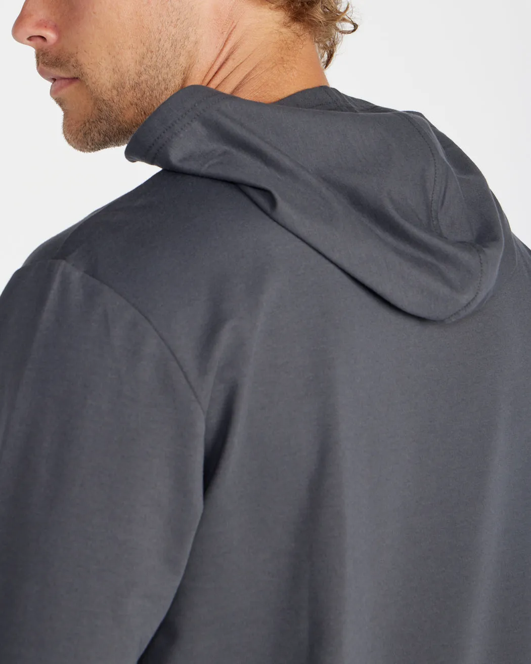 Hooded Drop-Cut Long Sleeve