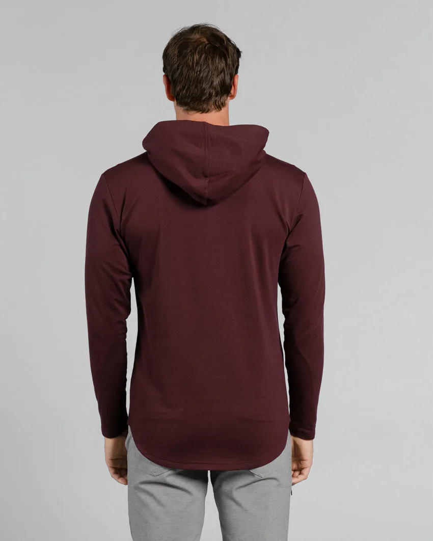 Hooded Drop-Cut Long Sleeve