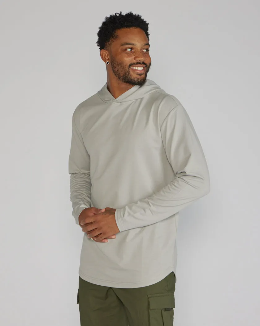 Hooded Drop-Cut Long Sleeve