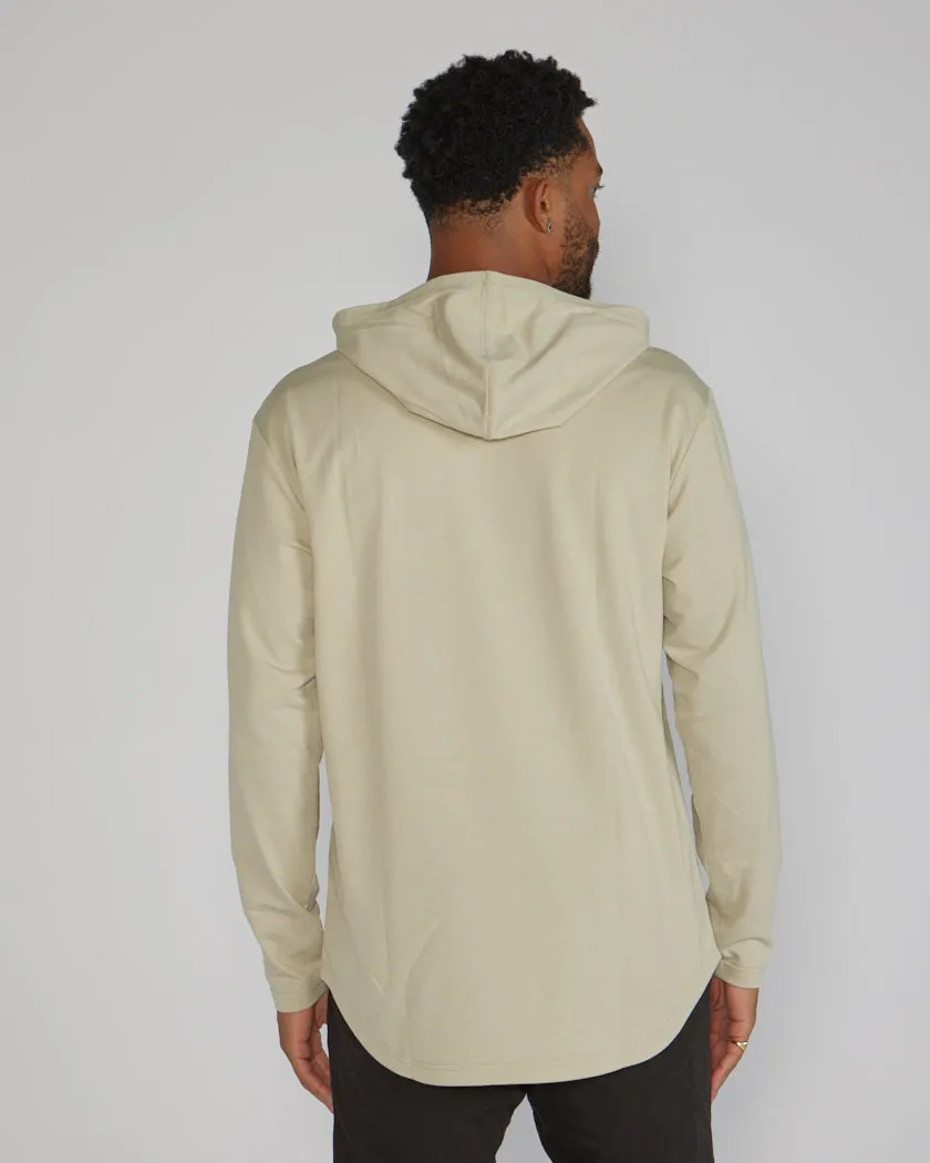 Hooded Drop-Cut Long Sleeve