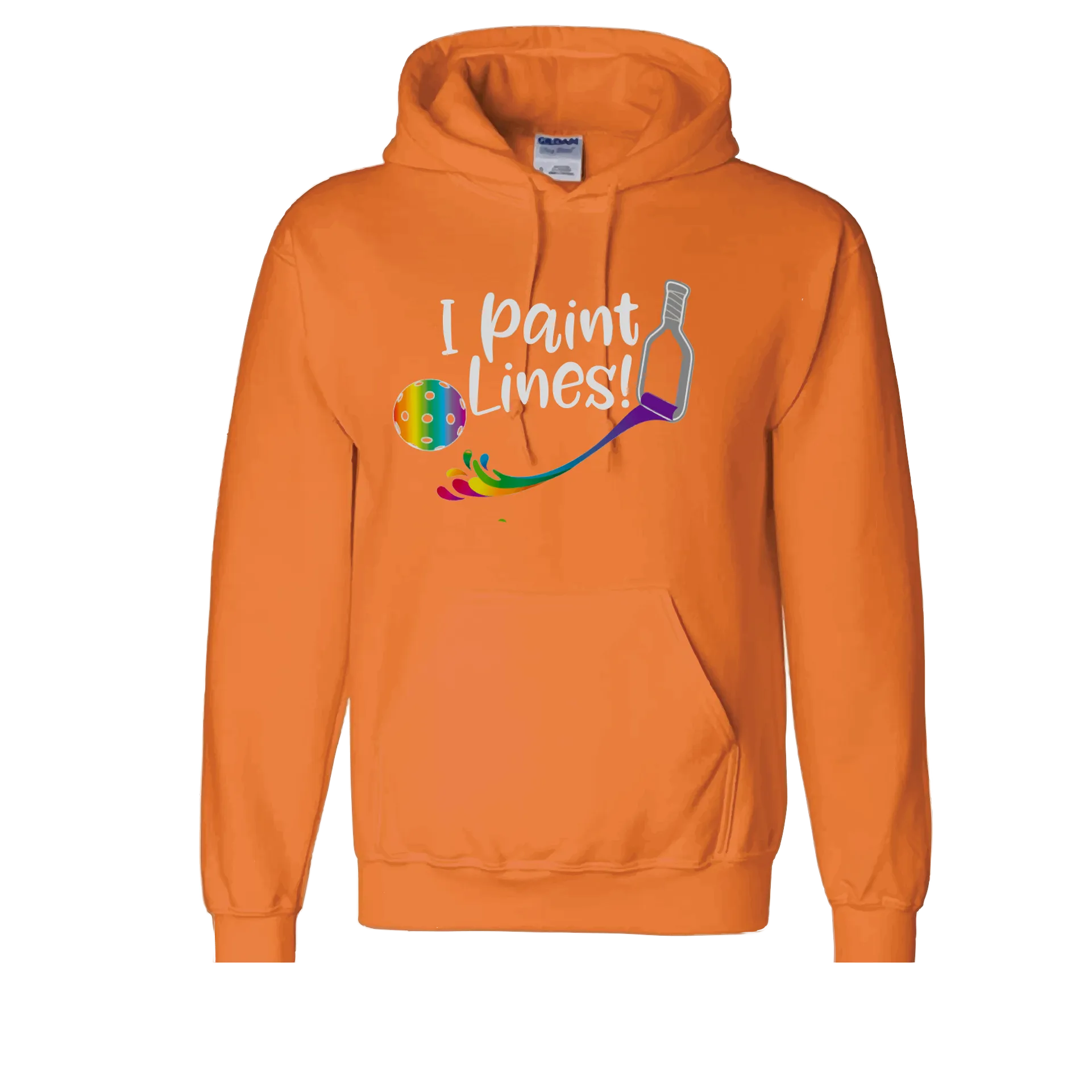 I Paint Pickleball Lines | Unisex Hoodie Pickleball Sweatshirt | 50% Cotton 50% Polyester