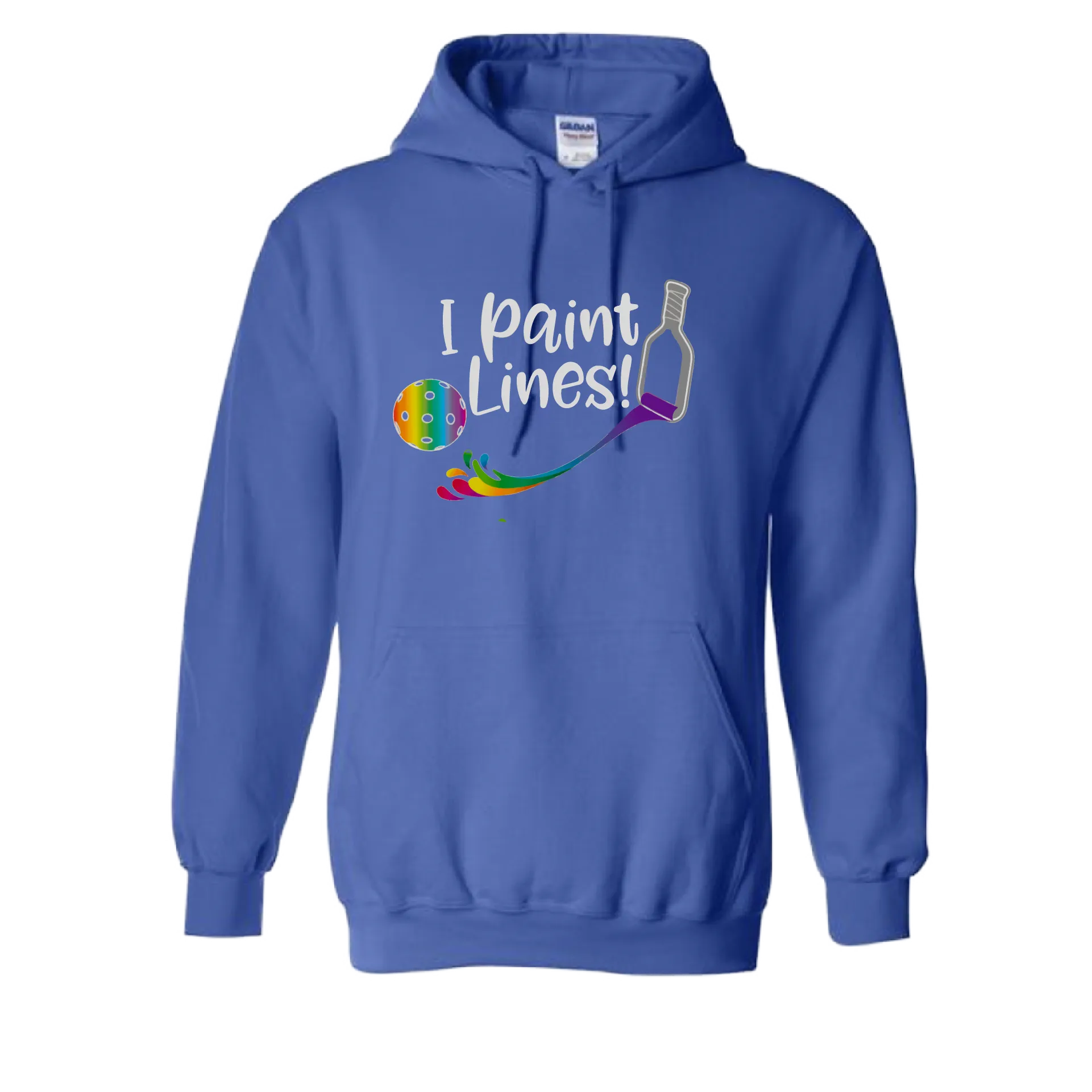 I Paint Pickleball Lines | Unisex Hoodie Pickleball Sweatshirt | 50% Cotton 50% Polyester