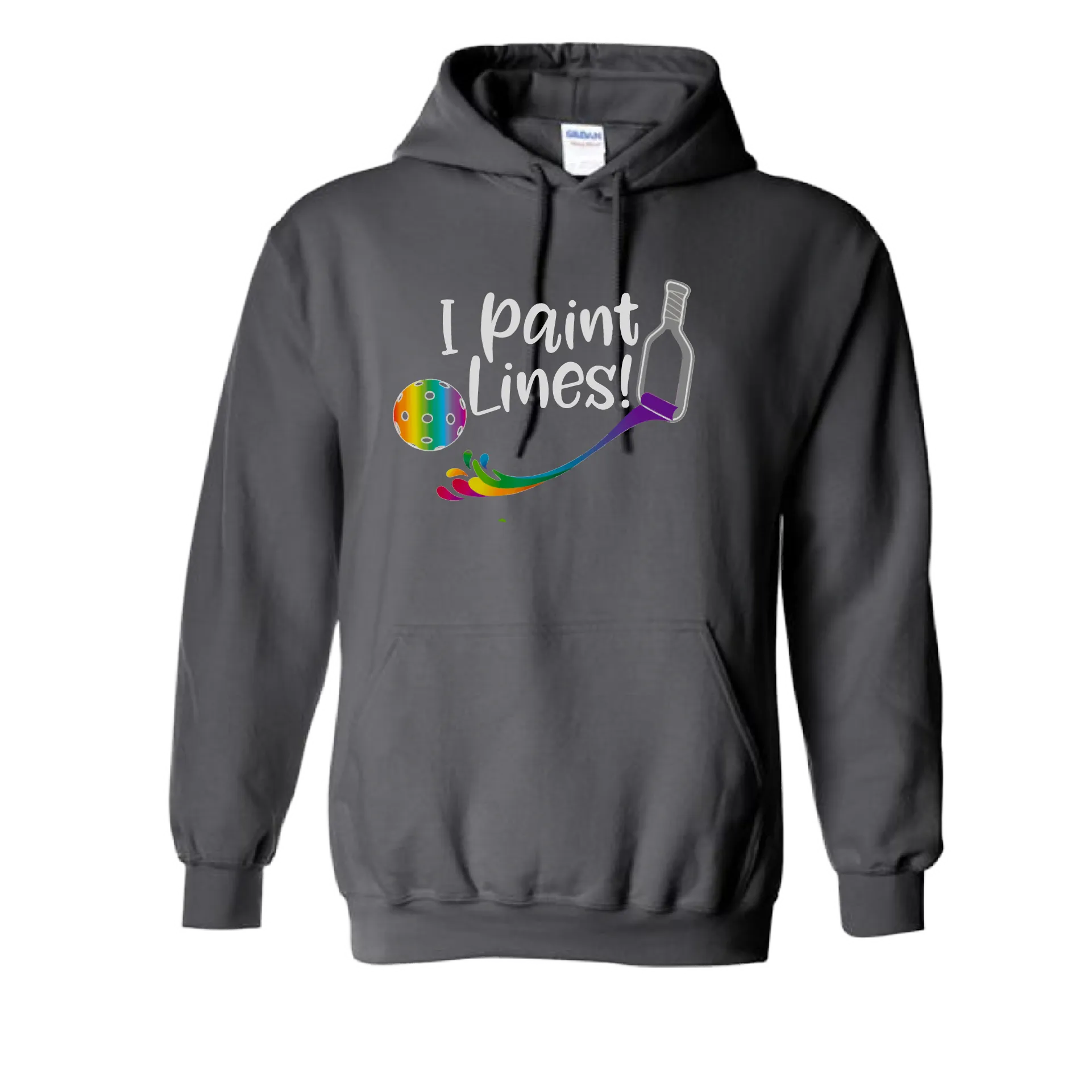 I Paint Pickleball Lines | Unisex Hoodie Pickleball Sweatshirt | 50% Cotton 50% Polyester