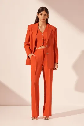 IRENA OVERSIZED TAILORED BLAZER - HIBISCUS