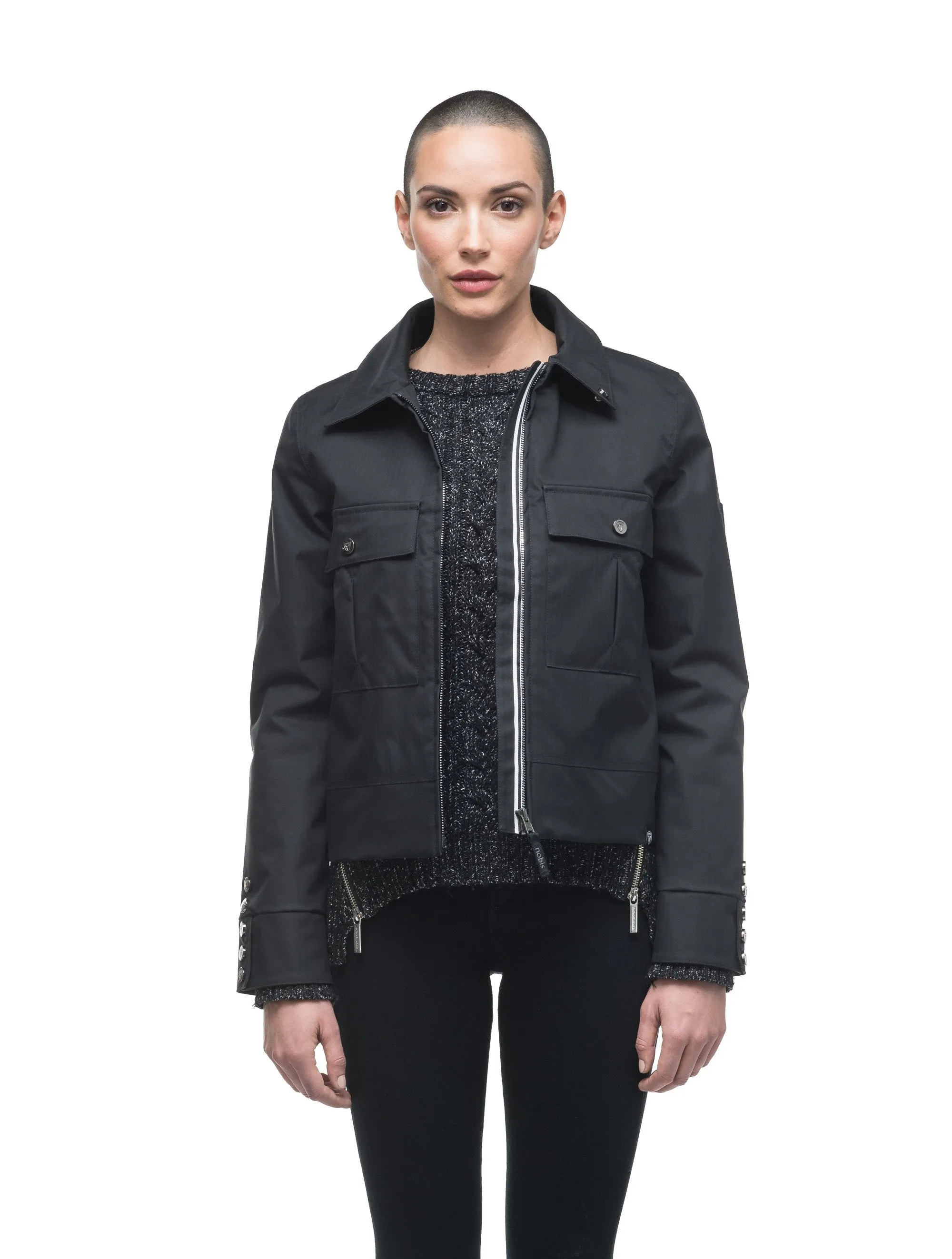 Isabella Women's Military Cropped Jacket