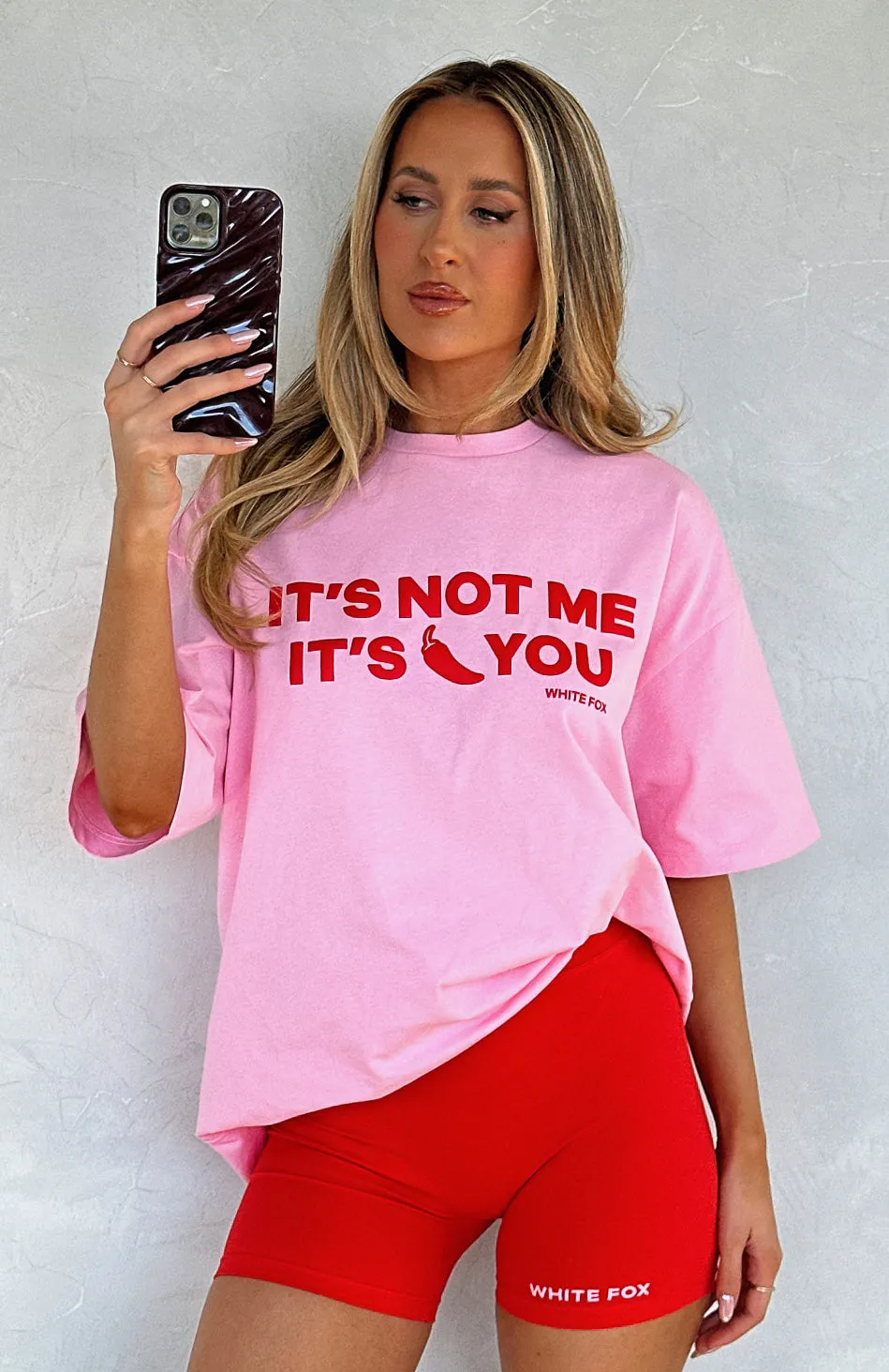 It's Not Me It's You Oversized Tee Pink