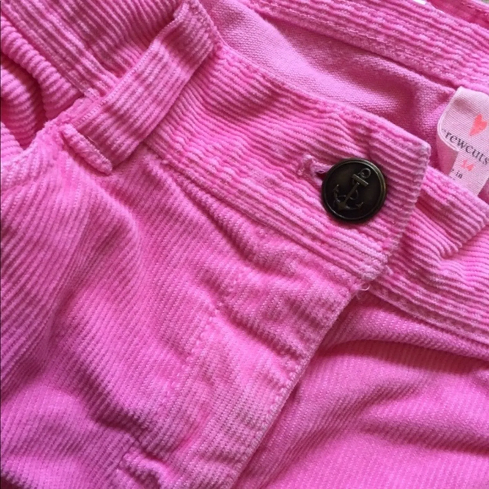 J. Crew Girls Pink Garment-Dyed Riley Cord