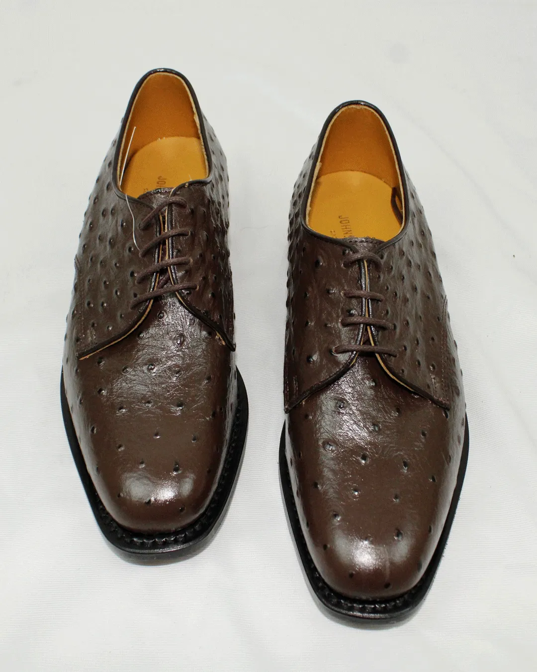 Johnston & Murphy Ostrich Leather Choc