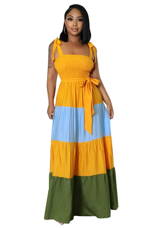 Just Flow-Multicolor Maxi Dress