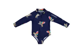 Korango Unicorn Zip One Piece Swimsuit - navy