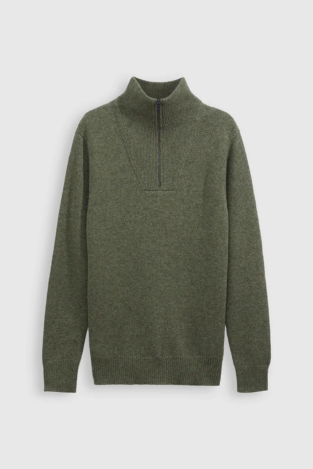 Lambswool Half Zip - Olive