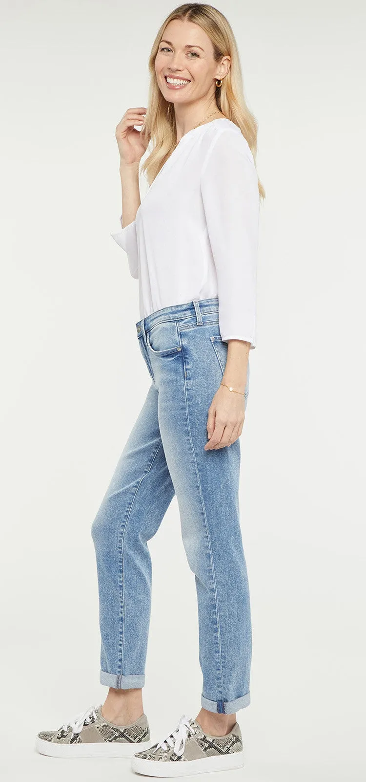 Margot Girlfriend Jeans Lichtblauw Premium Denim | Quinta