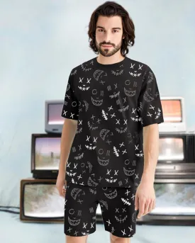 Men Printed Black Co-ords Sets