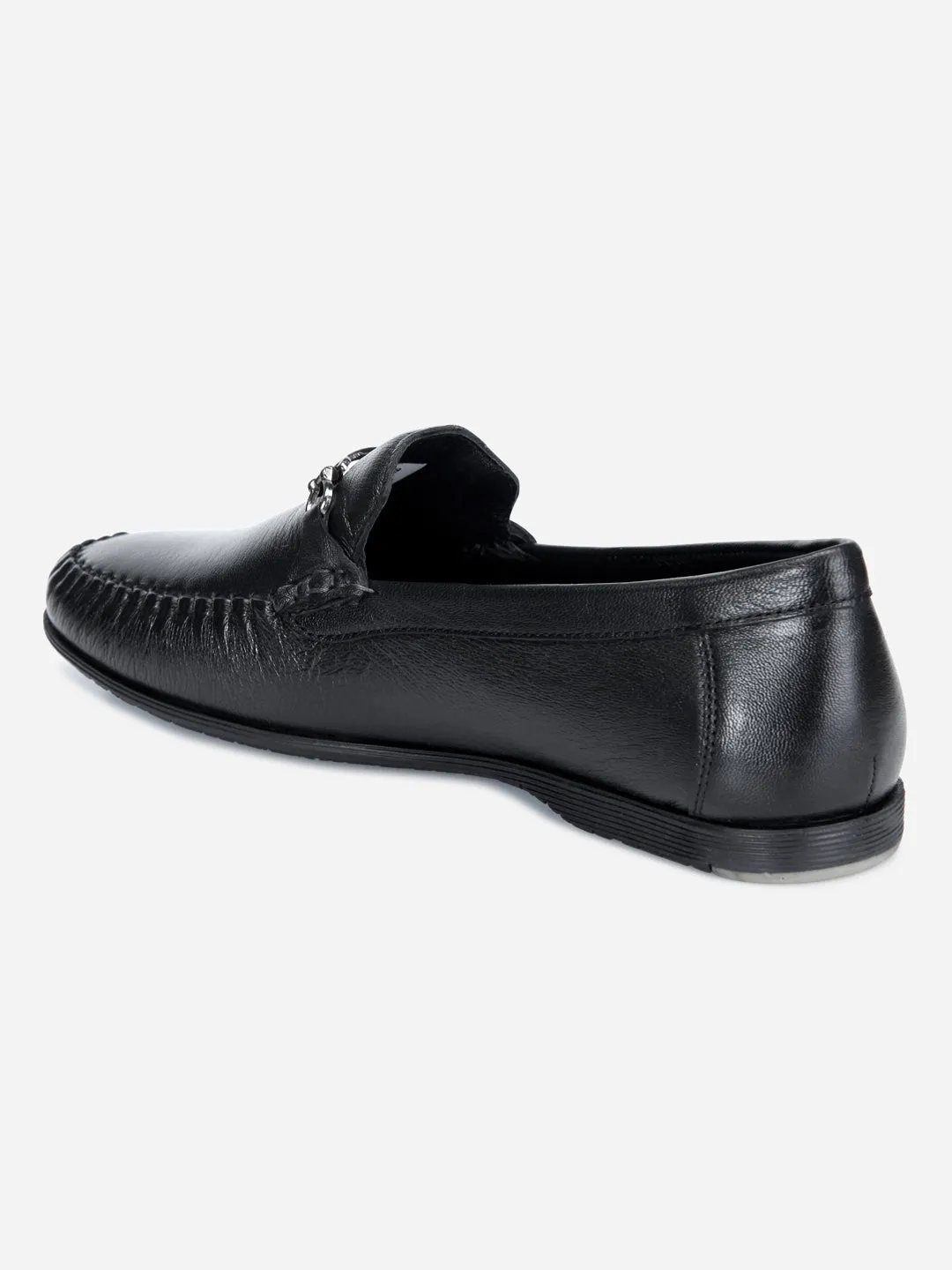 Men's Black Moc Toe Formal Loafer (ID1107)