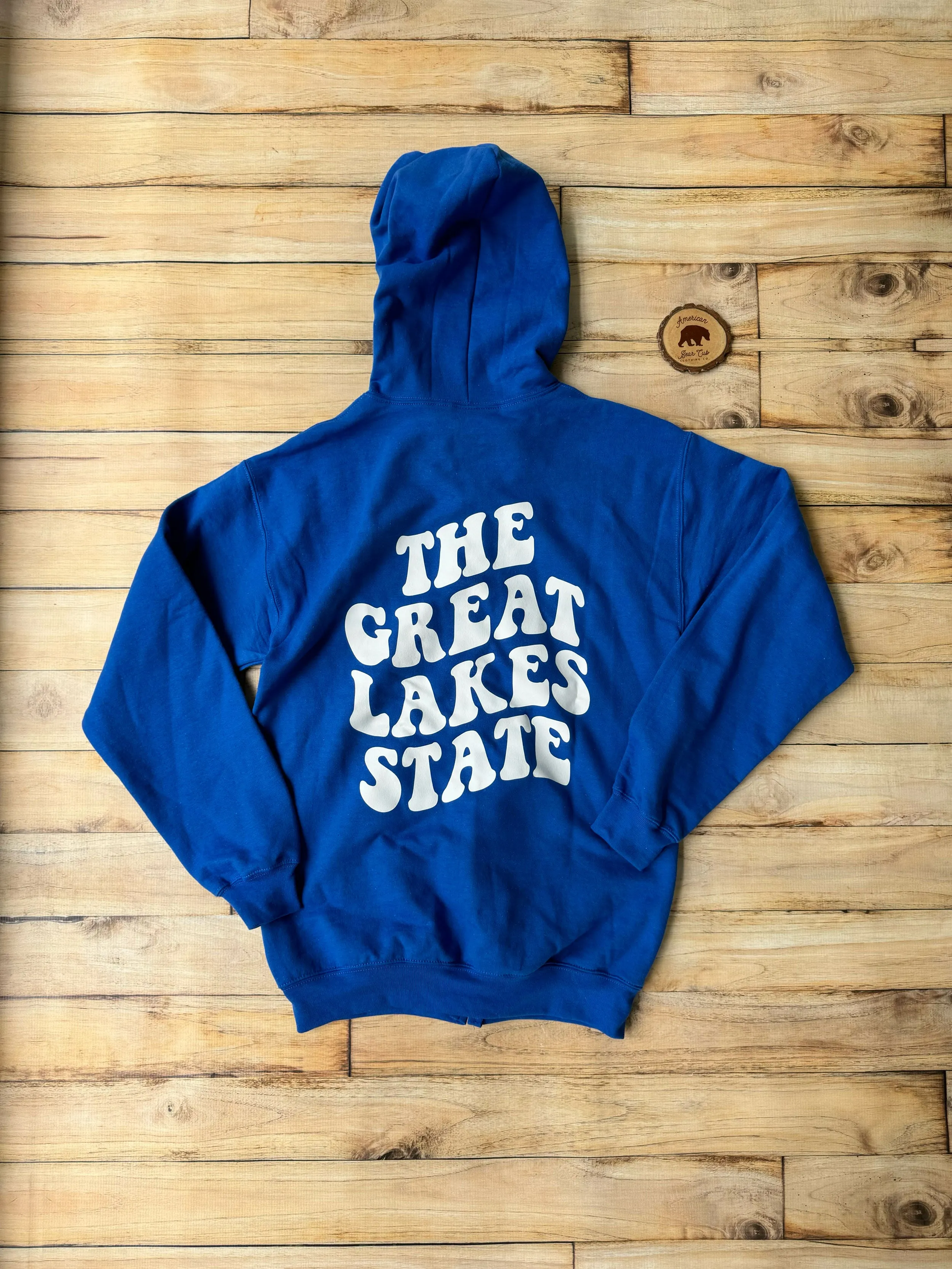 Michigan Great Lakes State Zip Up Hoodies