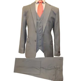 MILANO LABEL VESTED SUIT/GRAY