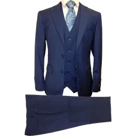 MILANO LABEL VESTED SUIT/INDIGO