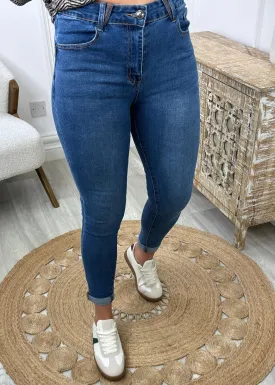 Mirella Blue High Waisted Skinny Jeans