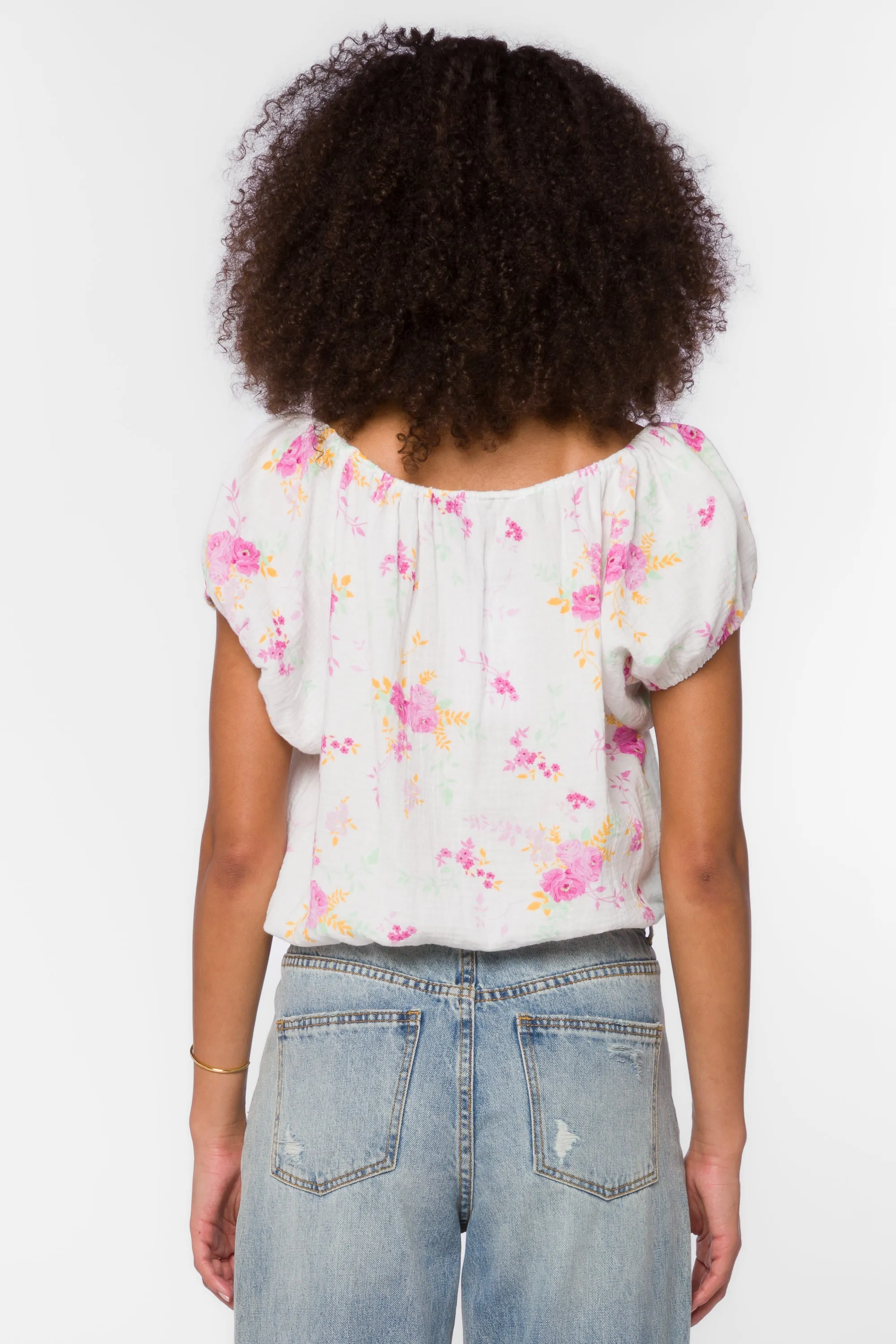 Neema Pink Summer Roses Top