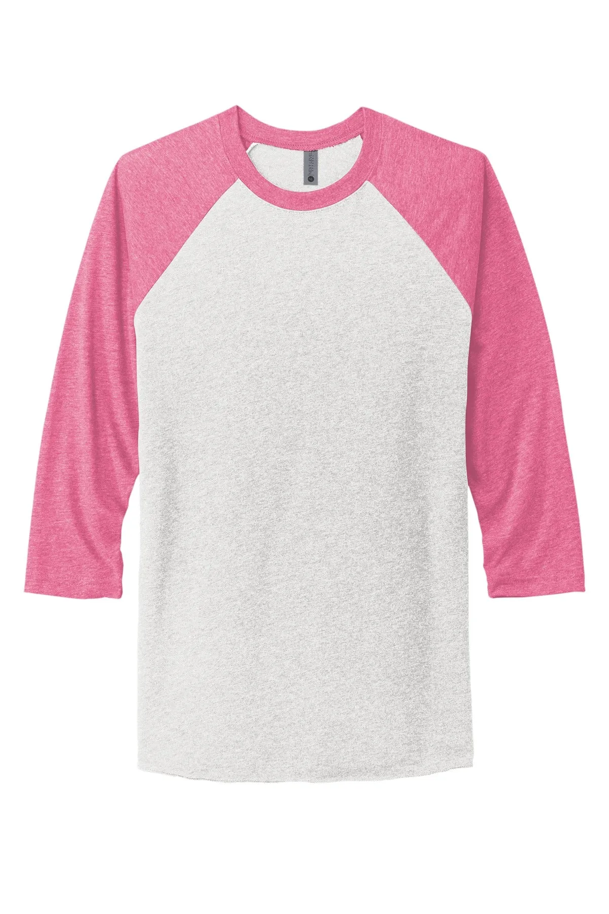 Next Level Apparel Unisex Tri-Blend 3/4-Sleeve Raglan Tee. NL6051