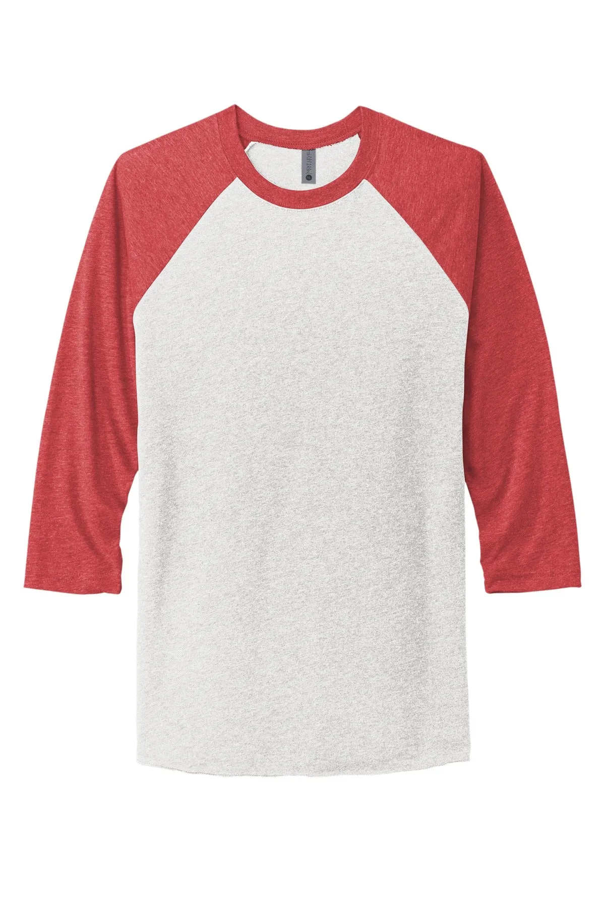 Next Level Apparel Unisex Tri-Blend 3/4-Sleeve Raglan Tee. NL6051