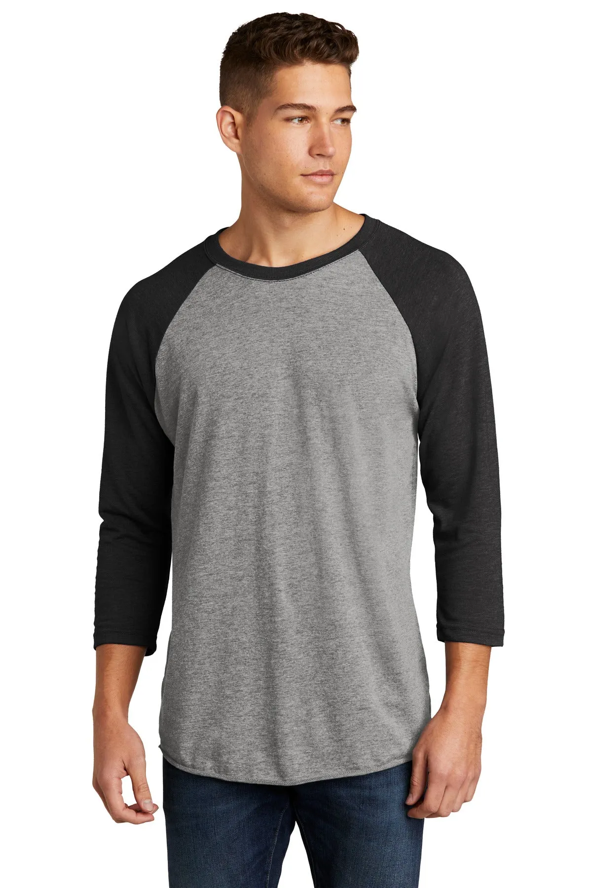 Next Level Apparel Unisex Tri-Blend 3/4-Sleeve Raglan Tee. NL6051