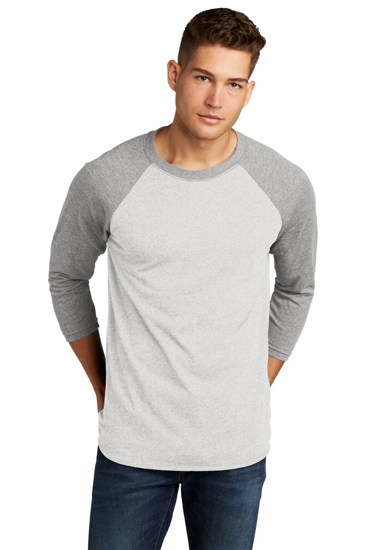 Next Level Apparel Unisex Tri-Blend 3/4-Sleeve Raglan Tee. NL6051