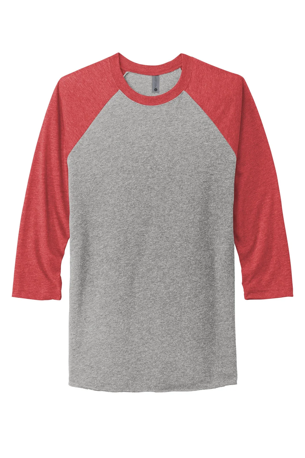 Next Level Apparel Unisex Tri-Blend 3/4-Sleeve Raglan Tee. NL6051