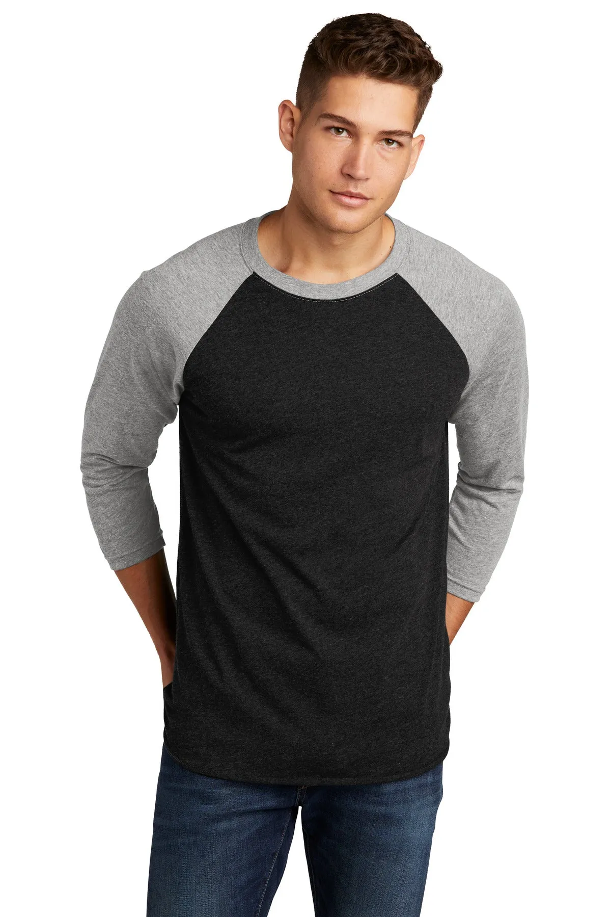 Next Level Apparel Unisex Tri-Blend 3/4-Sleeve Raglan Tee. NL6051