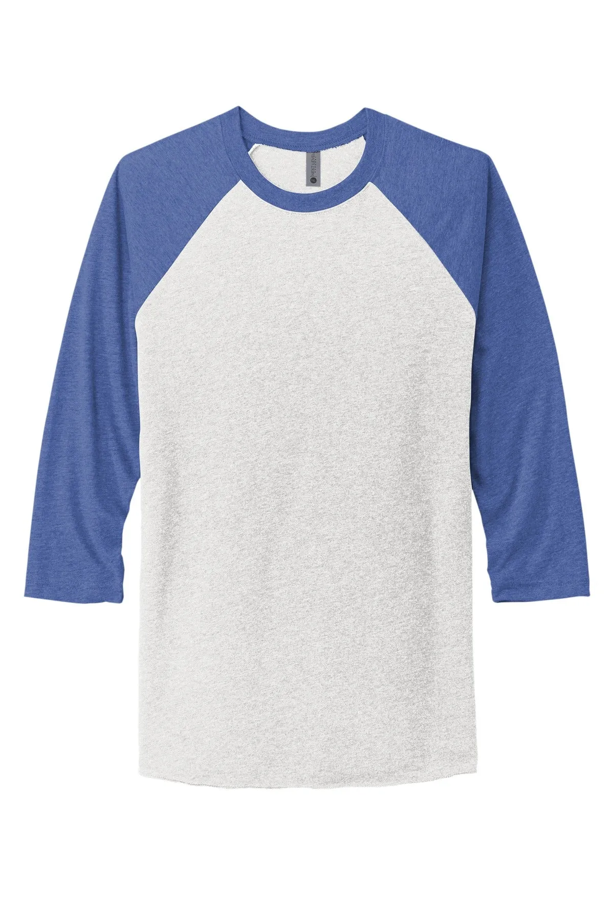 Next Level Apparel Unisex Tri-Blend 3/4-Sleeve Raglan Tee. NL6051