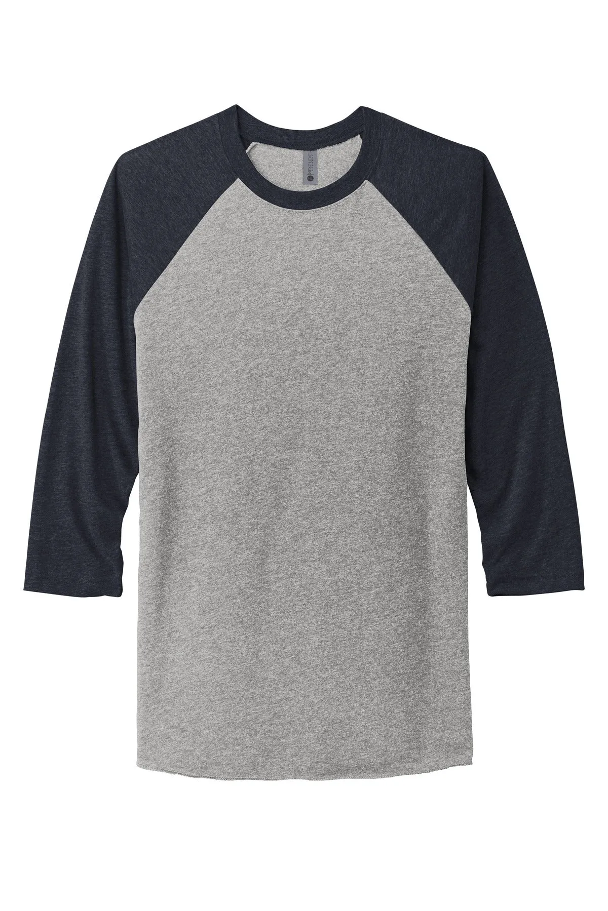 Next Level Apparel Unisex Tri-Blend 3/4-Sleeve Raglan Tee. NL6051