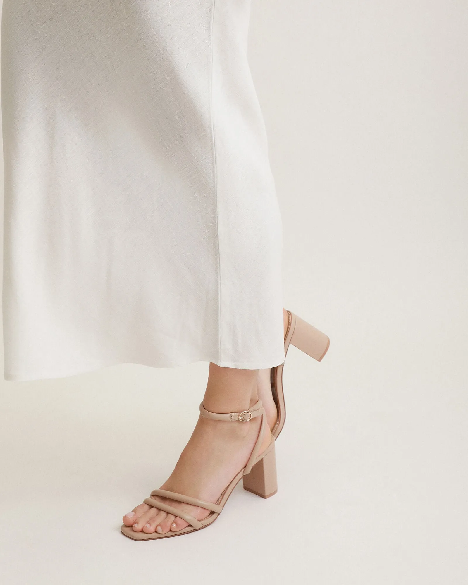 NINO HIGH HEEL SANDALS BLUSH LEATHER