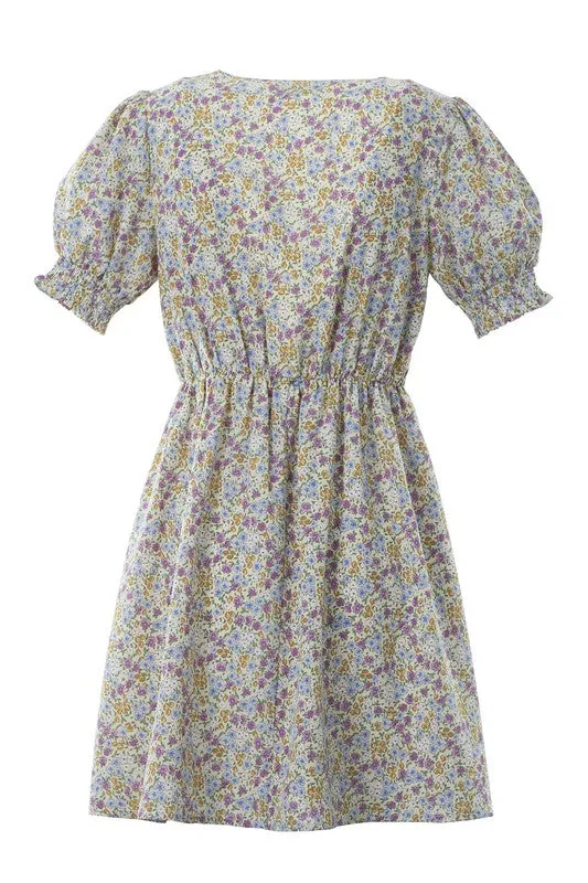 Nothing But You Floral V neck Dress