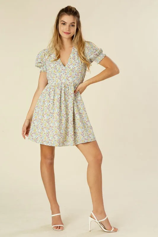 Nothing But You Floral V neck Dress