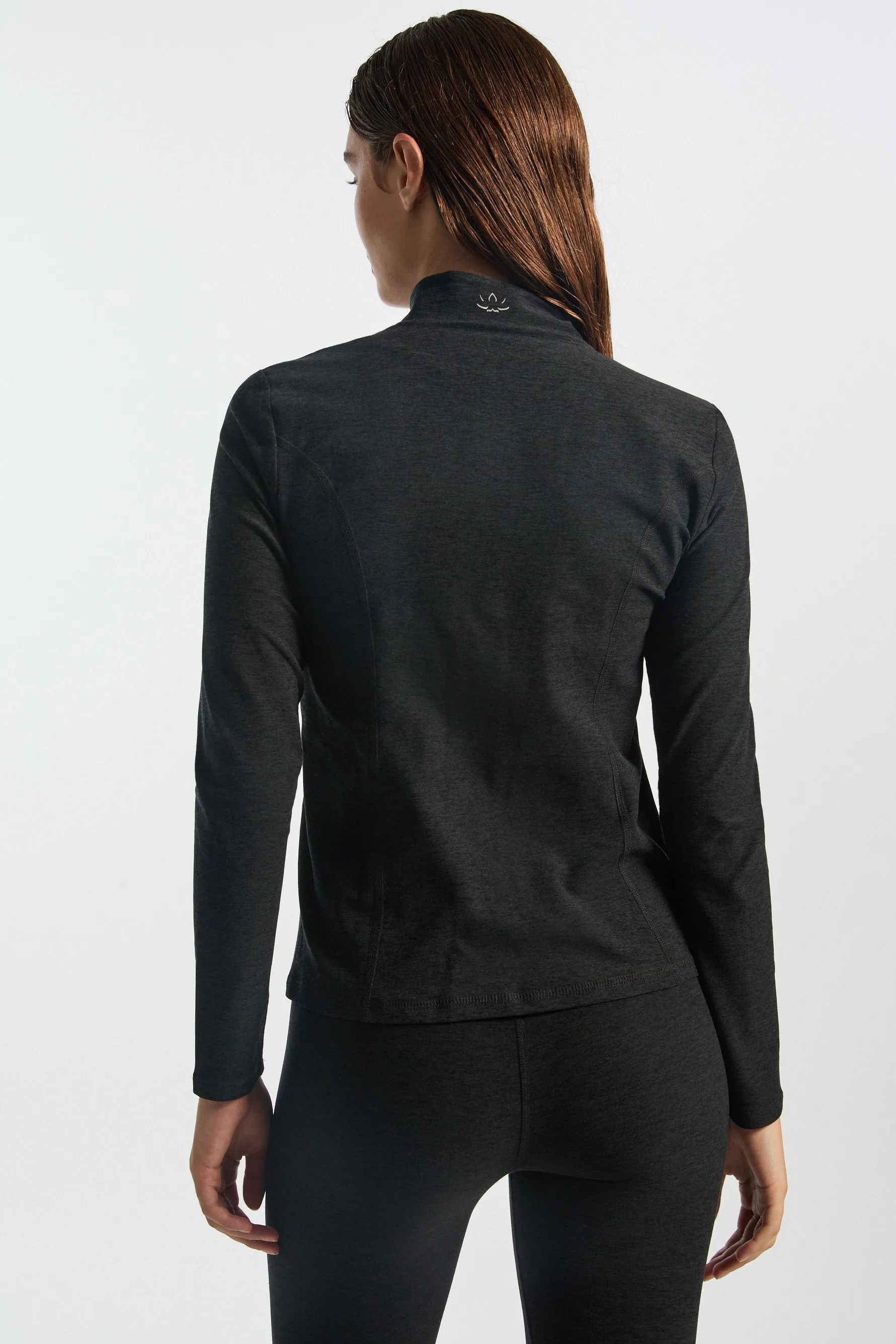 On The Go Mock Neck Jacket - Darkest Night